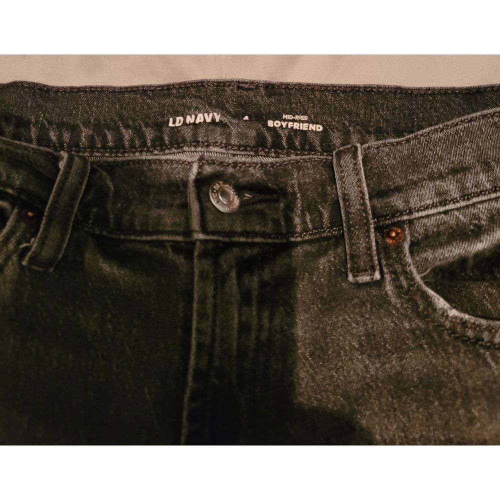 Old Navy Mid-Rise Boyfriend‎ Gray Denim Jeans Casual Relaxed Fit Size 4 - Picture 4 of 5